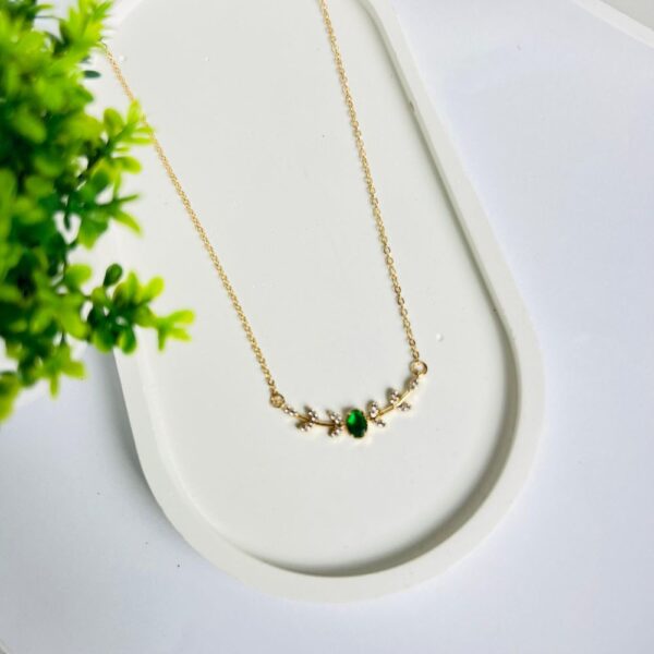 Home v3 119 Emerald Branch Necklace for Women