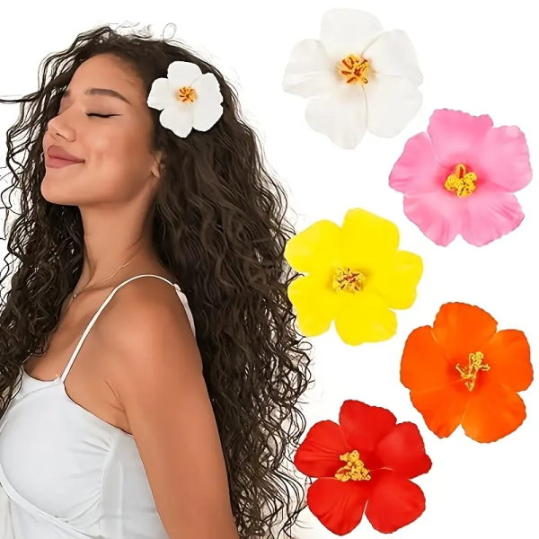 Home v3 126 Hibiscus Flower hair clip