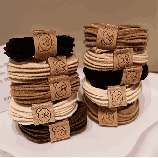 Home v3 70 Cute Bear Decor Elastic Hair Ties