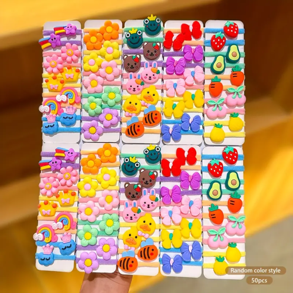 Home v3 119 Cute Cartoon Hair Ties