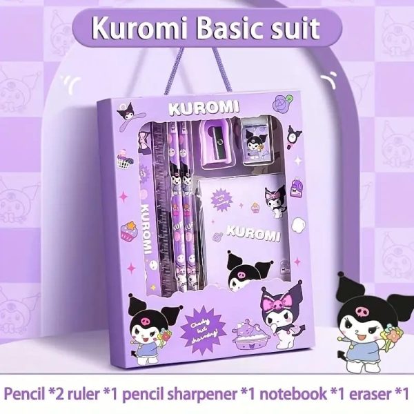 Home v3 84 Kuromi, Cinnamoroll & My Melody Stationery Set – Cute Study Supplies for Students Sri Lanka