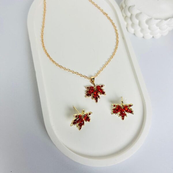 Home v3 133 Autumn Maple Leaf Jewelry Set for Women