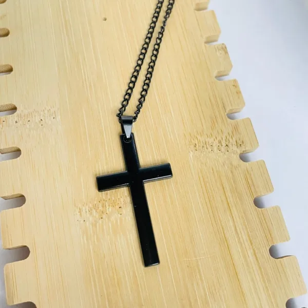 Home v3 301 Black Cross Pendant Necklace for Men in Sri lanka