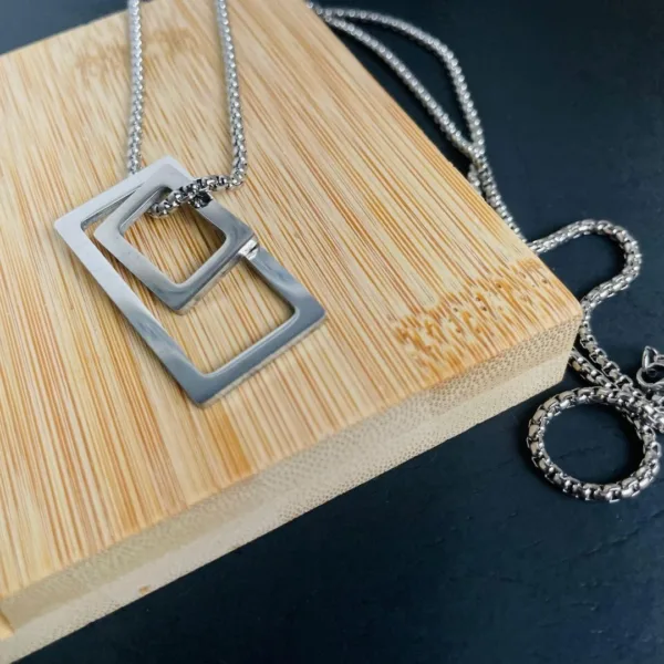 Home v3 336 Geometric Rectangle Pendant Necklace in Sri Lanka.