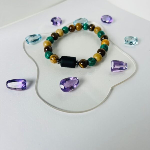 Home v3 126 Zodiac Natural Stone Bead Bracelet for Men