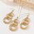 Circle Earrings And Necklace Jewelry Set