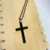 Black Cross Pendant Necklace for Men