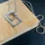 Geometric Rectangle Pendant Necklace