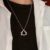 Triangle Square Necklace with Geometric Pendant for men